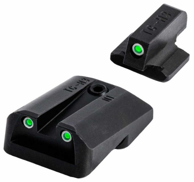 Picture of TruGlo TGTG231A1W Tritium Pro  Black | Green Tritium White Outline Front Sight Green Tritium Rear Sight