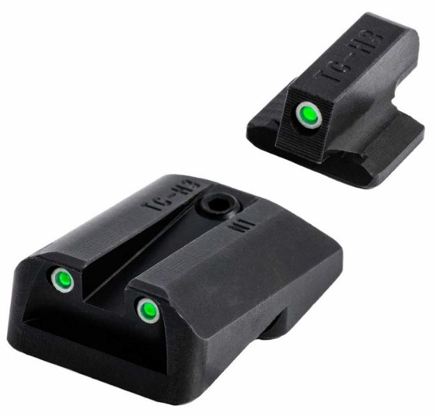 Picture of TruGlo TGTG231F2W Tritium Pro  Black | Green Tritium White Outline Front Sight Green Tritium Rear Sight