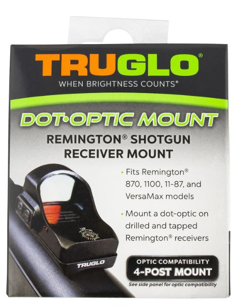 Picture of TruGlo TGTG8955R1 Shotgun Receiver Mount  Black Remington 4 Post Mounting System