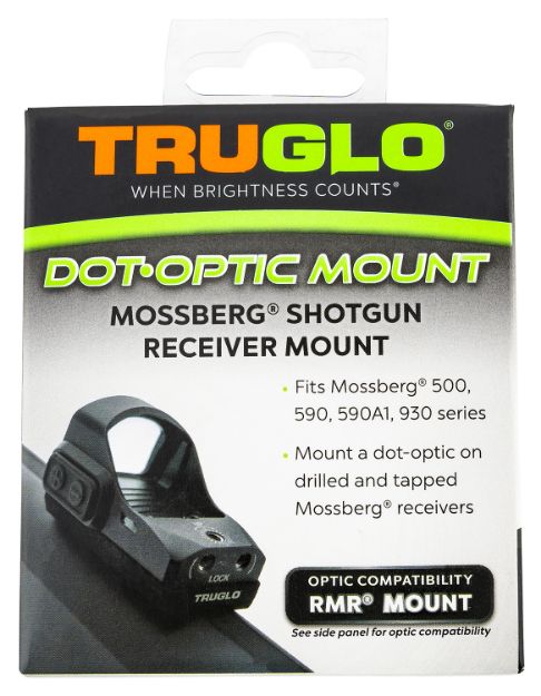 Picture of TruGlo TGTG8955M2 Shotgun Receiver Mount  Black Mossberg Trijicon RMR