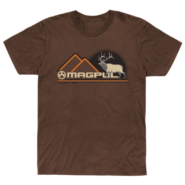 Picture of Magpul MAG1234-203-S Wapiti  Brown Heather Cotton/Polyester Short Sleeve Small