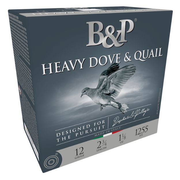 Picture of B&P 12B18D8 Heavy Dove & Quail  12Gauge 2.75" 1 1/8oz 8Shot 25 Per Box/10 Case