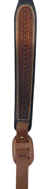 Picture of Hunter Company 027-139-3 Cobra  Chestnut Tan & Black Painted Leather/Suede with Embossed Design, Quick Adjust