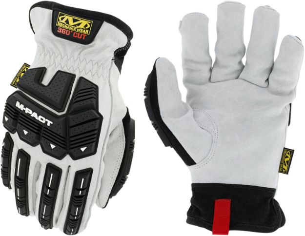 Picture of Mechanix Wear LDMPHDX000 M-Pact HD Driver F8-360 White DuraHide Leather Small Elastic