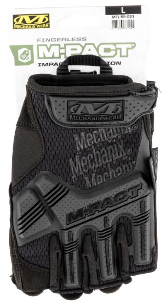 Picture of Mechanix Wear MFL55010 M-Pact Covert Black Fingerless Synthetic Leather Large TPR Closure