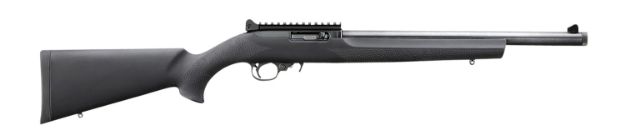 Picture of Ruger 31197 10/22 Carbine 22 LR 10+1 16.12" Threaded Bull Barrel, Black, Hogue Overmolded Stock, Ghost Ring Sight, Optic Mount