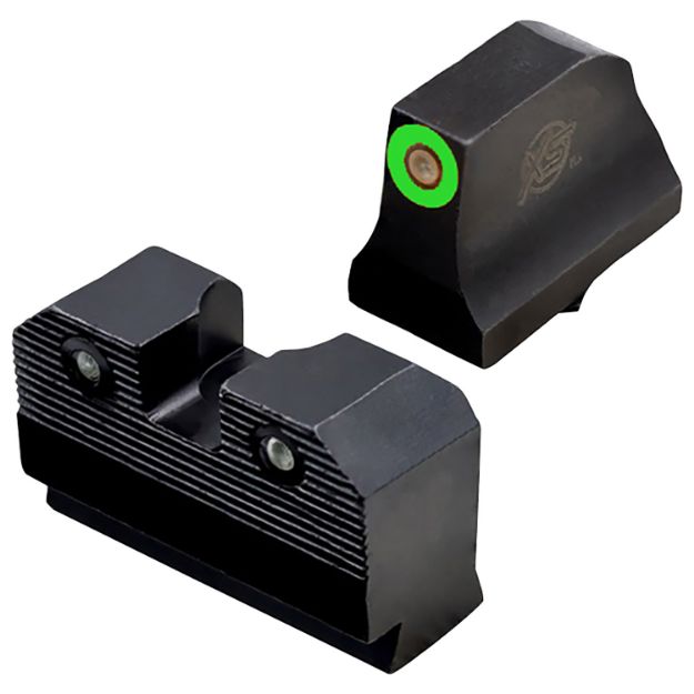 Picture of XS Sights GLR021P6G R3D  Night Sights fits Glock  Black | Green Tritium Green Outline Front Sight Green Tritium  Rear Sight