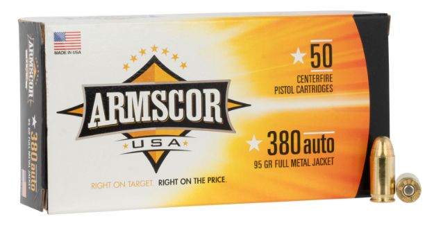 Picture of Armscor FAC3802N USA  380ACP 95gr Full Metal Jacket 50 Per Box/20 Case