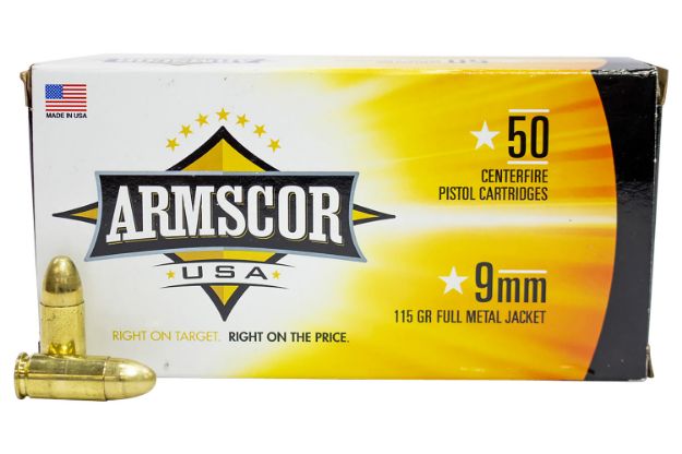 Picture of Armscor FAC92N USA  9mmLuger 115gr Full Metal Jacket 50 Per Box/20 Case