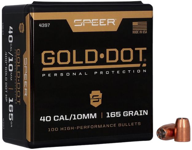 Picture of Speer 4397 Gold Dot Personal Protection 40 Caliber .400 165 GR Hollow Point 100 Box