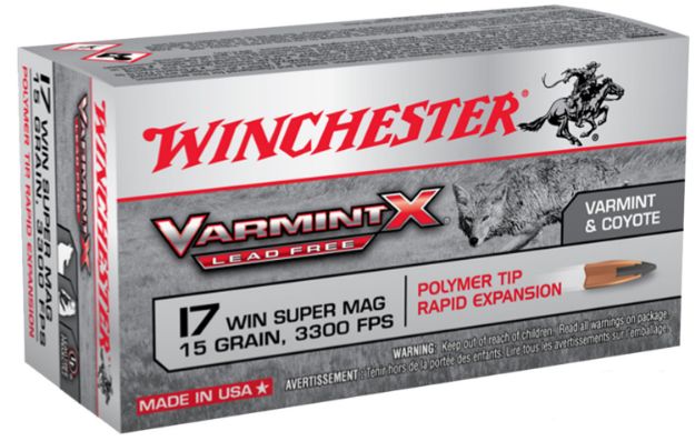 Picture of Winchester Ammo X17W15PLF Varmint X Lead Free 17WSM 15gr Polymer Tip Rapid Expansion 50 Per Box/10 Case