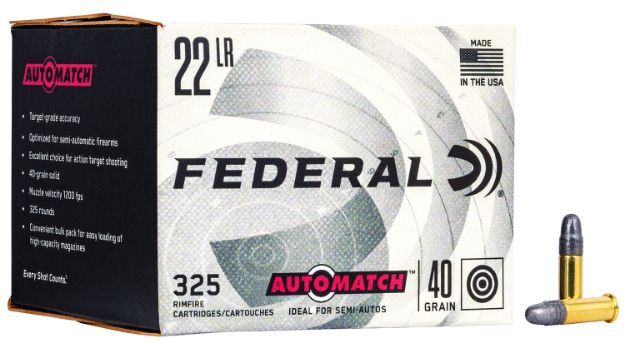 Picture of Federal AM22 Champion Training Auto Match 22LR 40gr Lead Round Nose 325 Per Box/10 Case *Bulk