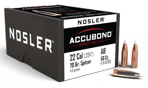 Picture of Nosler 53780 AccuBond  22Cal 70gr Spitzer Point 50/Box