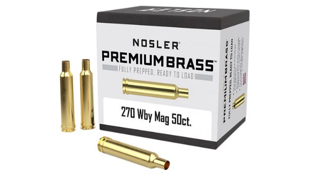 Picture of Nosler 10147 Premium Brass Unprimed Cases 270WthbyMag Rifle Brass 50/Box