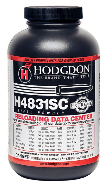 Picture of Hodgdon 48311S Extreme H4831SC Rifle Powder Multi-Caliber 1 lb