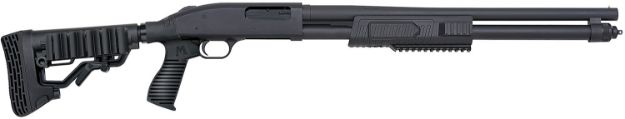 Picture of Mossberg 51672 590 FLEX Tactical 12 Gauge 8+1 3" 20" Barrel, Dual Extractors, Blued Metal Finish,  FLEX Locking System 6 Position Adjustable Stock, Forend & Recoil Pad