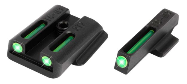 Picture of TruGlo TG131RT2 TFO  Green/Tritium/Fiber Optic Front Sight-Green/Tritium/Fiber Optic Rear Sight Ruger LC9/9S/380