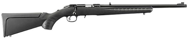 Picture of Ruger 8306 American Rimfire Compact Compact 22 LR 10+1 18" Satin Blued Threaded Barrel, Satin Blued Drilled & Tapped Steel Receiver, Black Synthetic Adjustable Stock, Right Hand