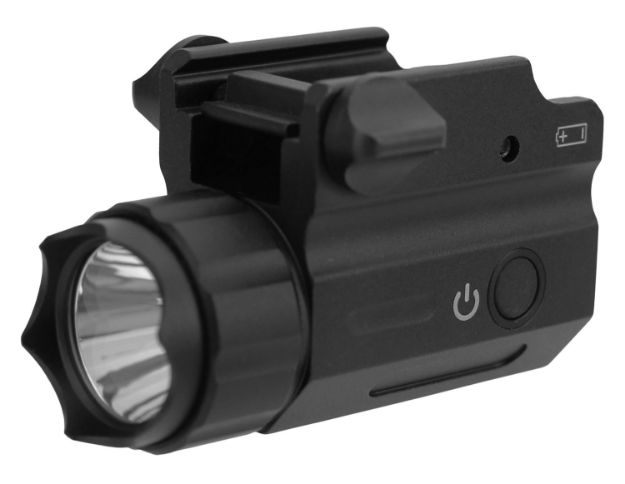 Picture of TacFire FLP360F 360 Lumen Pistol Flashlight (Full-Sized)  Black White CREE LED