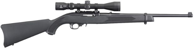 Picture of Ruger 31143 10/22 Carbine 22 LR 10+1 18.50" Satin Black Hammer Forged Barrel, Matte Black Satin Receiver, Black Fixed Stock, Right Hand, Features Viridian EON 3-9x40mm Scope