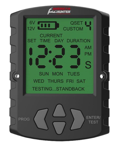 Picture of American Hunter AHUTM Universal Digital Timer  6/12 Volt, 1-30 Seconds Feed Rate, 2 Quick/16 Custom Settings