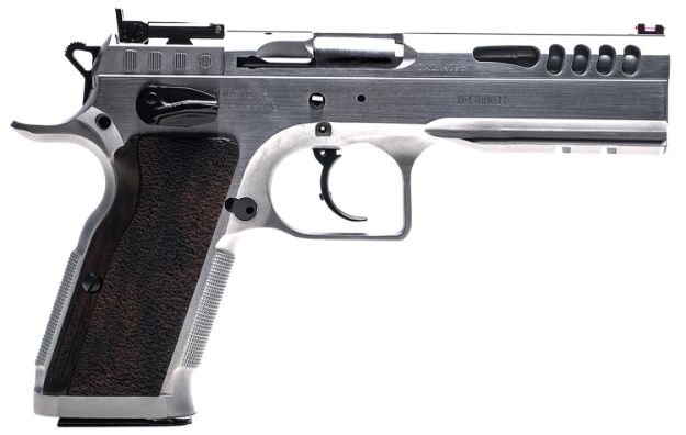 Picture of Tanfoglio IFG TFSTOCKM38 Defiant Stock Master 38 Super 17+1 4.75" Hard Chrome Steel/Wood Grip