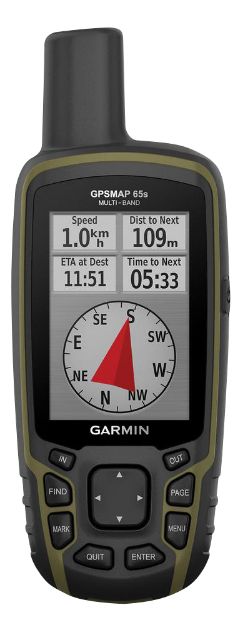 Picture of Garmin 0100245110 GPSMAP 65s OD Green w/Black Accents w/Multi-Band Support, TOPO Mapping, Land Boundaries, Smart Notifications, Geocacing, Micro-SD Slot AA