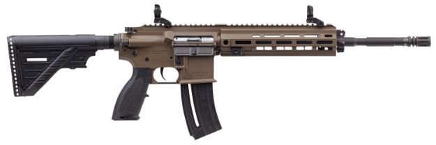 Picture of HK 81000528 HK 416  Sports South Exclusive 22 LR 20+1 16.10" Black Steel Threaded Barrel Aluminum w/M-LOK & Picatinny Rail Flat Dark Earth Aluminum Receiver Black Retractable Stock Right Hand