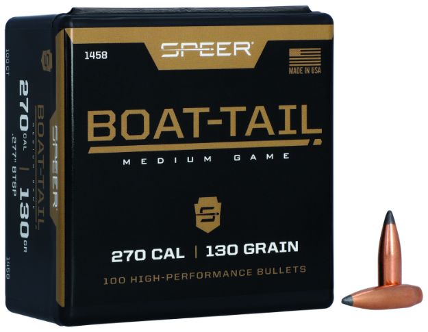 Picture of Speer 1458 Boat-Tail  270Cal 130gr Spitzer Boat Tail Soft Point 100 Per Box/5 Case