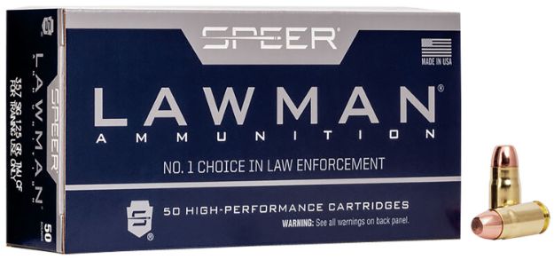 Picture of Speer 54232 Lawman Training Clean-Fire 357Sig 125gr Total Metal Jacket Flat Nose 50 Per Box/20 Case