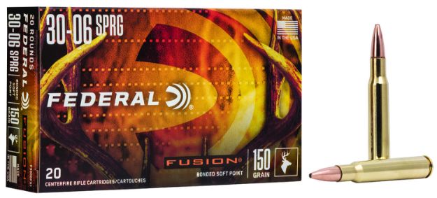 Picture of Federal F3006FS1 Fusion  30-06Springfield 150gr Bonded Soft Point 20 Per Box/10 Case