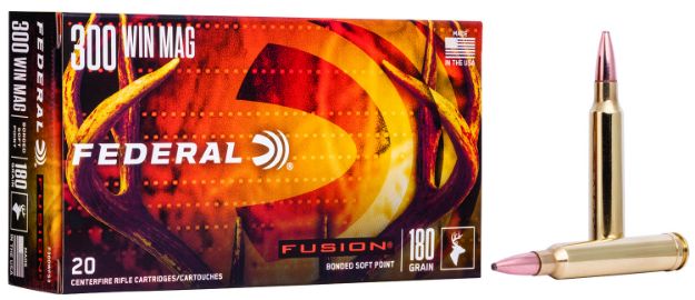 Picture of Federal F300WFS3 Fusion  300WinMag 180gr Bonded Soft Point 20 Per Box/10 Case