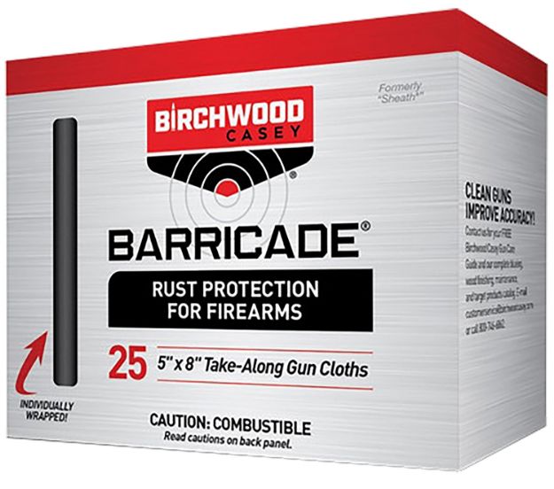 Picture of Birchwood Casey 33025 Barricade Take Alongs Foil Pack 5" x 8" Cloths 25 Per Box