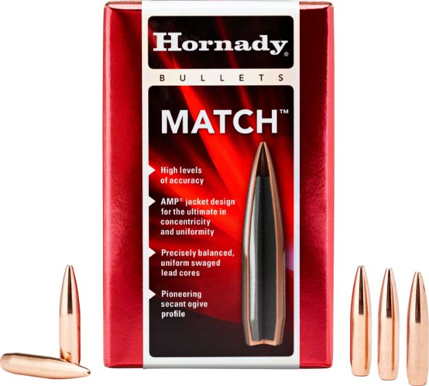 Picture of Hornady 30501 Match  30 Cal .308 168 gr Hollow Point Boat Tail Match 100 Per Box/ 15 Case