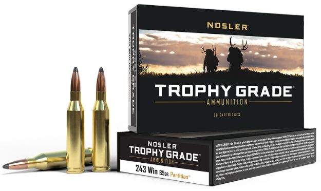 Picture of Nosler 60002 Trophy Grade  243Win 85gr Nosler Spitzer Partition 20 Per Box/10 Case