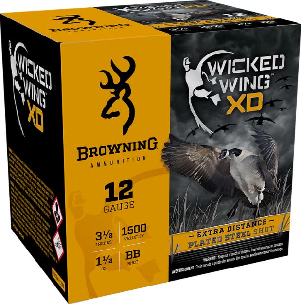 Picture of Browning Ammo B193411240 Wicked Wing XD  12Gauge 3.50" 1 1/2oz BBShot 25 Per Box/10 Case