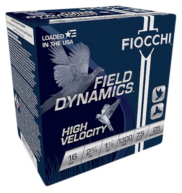 Picture of Fiocchi 16HV75 Field Dynamics High Velocity 16Gauge 2.75" 1 1/8oz 7.5Shot 25 Per Box/10 Case