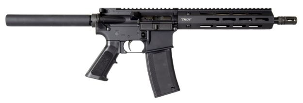 Picture of Troy Ind SPSTCA310BTB1 A3  223 Rem Caliber with 10.50" Barrel, 30+1 Capacity, Black Metal Finish, Fixed Pistol Grip Stock & Black Polymer Grip Right Hand