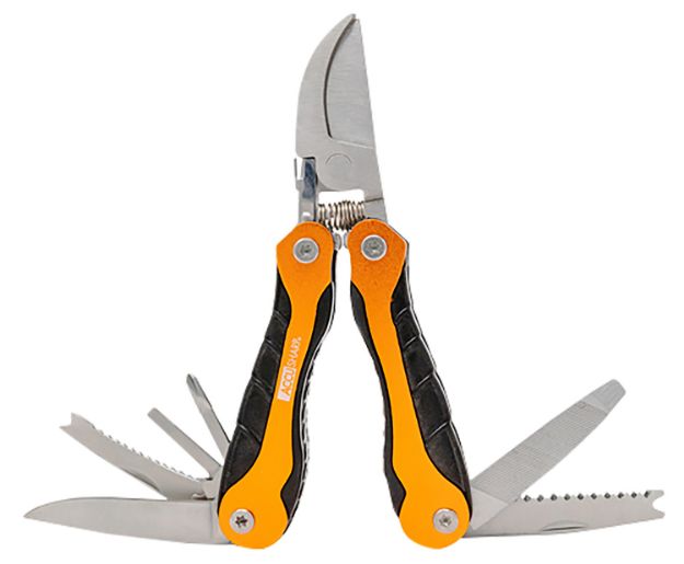 Picture of AccuSharp 085C Sportsman's  Black/Orange Folding Plain Blade Includes Nylon Case with Belt Clip