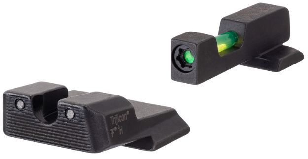 Picture of Trijicon 601110 DI Night Sight Set  Green/Tritium/Fiber Optic Front Sight-Green Tritium Black Outline Rear Sight Smith & Wesson M&P Shield/M&P Shield Plus