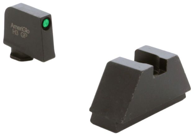 Picture of AmeriGlo GL810 Optic Compatible Sight Set for Glock  2XL Tall Green Tritium Black Outline Front Sight-Black Rear Sight