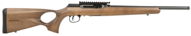 Picture of Savage Arms 47247 A Series Timber 22 LR 10+1 18" Black Threaded Barrel, Black Picatinny Rail Steel Receiver, Woodgrain Fixed Thumbhole Stock