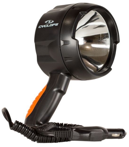 Picture of Cyclops CYCHS140012V Spotlight 12V Direct 1400 Lumens White Halogen Black Polymer 450 Meters