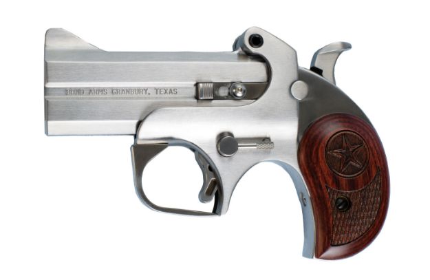 Picture of Bond Arms BAC2K Century 2000 38 Special/357 Mag 2rd 3.50" Stainless Steel Double Barrel & Frame, Auto Extractor & Rebounding Hammer, Blade Front/Fixed Rear Sights, Rosewood Grip, Manual Safety