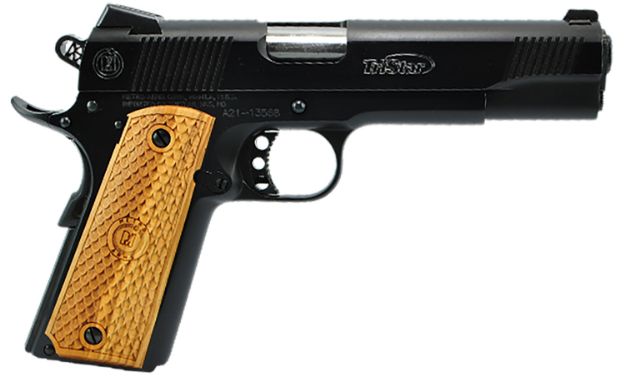 Picture of TriStar 85617 American Classic II 1911 10mm Auto 8+1, 5" Stainless Steel Barrel, Blued Serrated Steel Slide, Blued Steel Frame w/Beavertail, Wood Grip