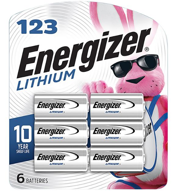 Picture of Energizer EL123BP6 123 Lithium Battery  Silver 3.0 Volt 1,500 mAH Qty (24) 6 Pack