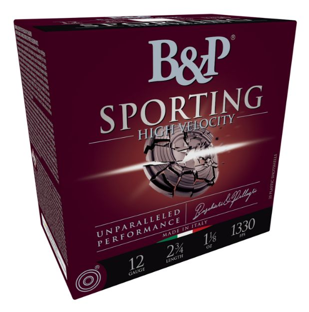 Picture of B&P 12B8SCH8 Sporting Clay  12Gauge 2.75" 1 1/8oz 8Shot 25 Per Box/10 Case