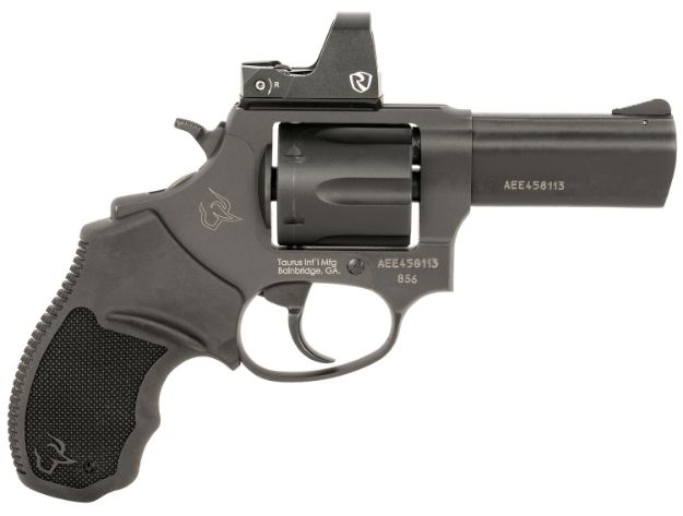 Picture of Taurus 2856P31R 856 T.O.R.O. 38 Special 6 Shot 3", Black Stainless Steel, Optic Ready Frame, Rubber Grip, Riton Red Dot