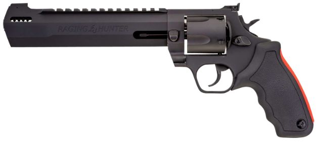 Picture of Taurus 2500081RH Raging Hunter  Large Frame 500 S&W Mag 5rd 8.38" Black Ported/Target Crown Barrel, Matte Black Oxide Cylinder, Black Steel Frame Black Rubber Grip