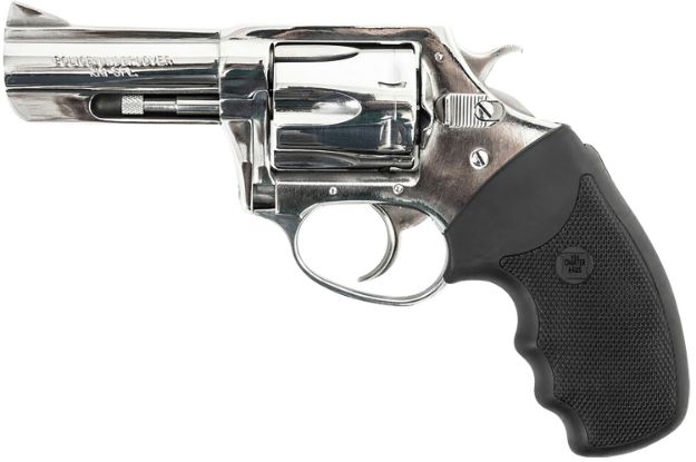 Picture of Charter Arms 73839 Undercover Police 38 Special 6rd 3" High Polished Stainless Steel Barrel, Cylinder & Frame, Black Rubber Grip